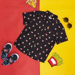 Pantaloons Junior Boys Conversational Printed Spread Collar Pocket Cotton Casual Shirt-image-20