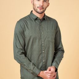 BYFORD by Pantaloons Micro Ditsy Printed Spread Collar Cotton Casual Shirt-image-22
