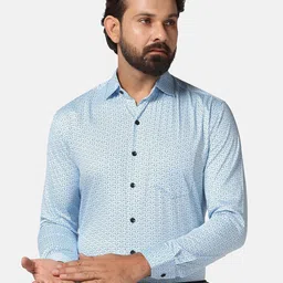 TAHVO Micro Ditsy Printed Smart Slim Fit Cotton Casual Shirt-image-63