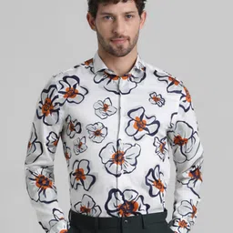 Jack & Jones Slim Fit Floral Printed Pure Cotton Casual Shirt-image-23