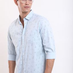 HIGHLANDER Slim Fit Opaque Printed Cotton Casual Shirt-image-3