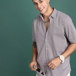 SHOWOFF Men Standard Slim Fit Opaque Printed Casual Shirt-image-71