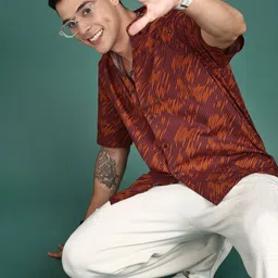 SHOWOFF Men Standard Slim Fit Opaque Printed Casual Shirt-image-76