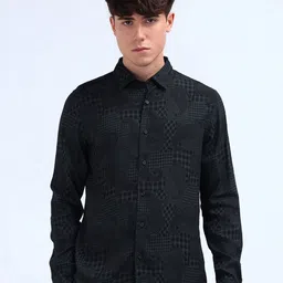 Flying Machine Men Slim Fit Spread Collar Ethnic Motifs Printed Cotton Casual Shirt-image-35