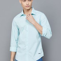 Bossini Slim Fit Spread Collar Long Sleeves Cotton Casual Shirt-image-91