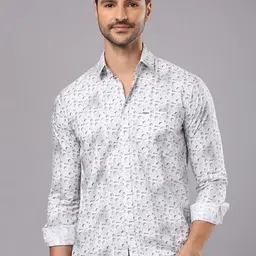 Klub Fox Men Slim Fit Opaque Printed Casual Shirt-picture-12