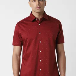 Van Heusen Sport Men Micro Ditsy Printed Spread Collar Casual Slim Fit Shirt-image-81