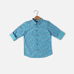 Allen Solly Junior Boys Slim Fit Paisley Printed Pure Cotton Casual Shirt-image-96