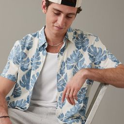 AMERICAN EAGLE OUTFITTERS  Floral Printed Cotton Spread Collar Opaque Casual Shirt-picture-13