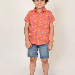 LIL DRAMA Boys Standard Conversational Printed Casual Shirt-picture-0