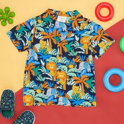 Pantaloons Baby Boys Floral  Printed Spread Collar Short Sleeves Casual Shirt-image-78