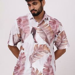 BROWN BROTHERS Unisex Relaxed Floral Opaque Printed Casual Shirt-image-92