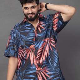 BROWN BROTHERS Unisex Relaxed Floral Opaque Printed Casual Shirt-image-82