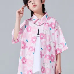 LULU & SKY Unisex Kids Floral Opaque Printed Casual Shirt-picture-12