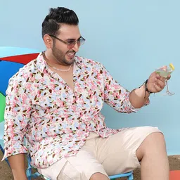 Instafab Plus Classic Floral Abstract Printed Cotton Casual Shirt-57