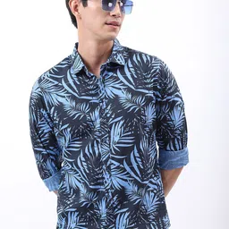 KETCH Slim Fit Tropical Printed Cotton Casual Shirt-image-59