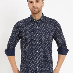Duke Slim Fit Floral Opaque Printed Cotton Casual Shirt-image-90