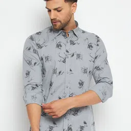 Duke Slim Fit Floral Printed Cotton Casual Shirt-image-54
