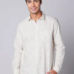 Oxemberg Men Abstract Printed Spread Collar Casual Shirt-image-23