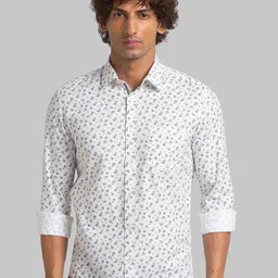 Parx Slim Fit Floral Printed Cotton Casual Shirt-image-46
