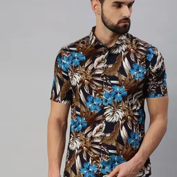 SHOWOFF Men Standard Slim Fit Floral Opaque Printed Casual Shirt-image-13