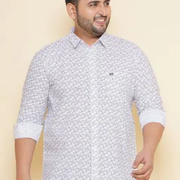 John Pride Plus Size Floral Printed Pure Cotton Casual Shirt-picture-19