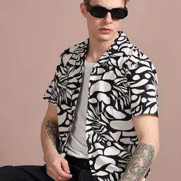 StitchX Men Comfort Floral Opaque Printed Casual Shirt-image-48