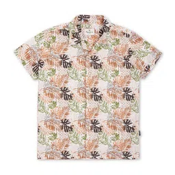 Pepe Jeans Boys Floral Printed Pure Cotton Casual Shirt-image-56