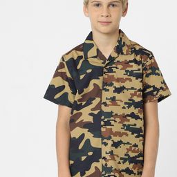 Jack & Jones Junior Boys Camouflage Printed Cotton Casual Shirt-image-26