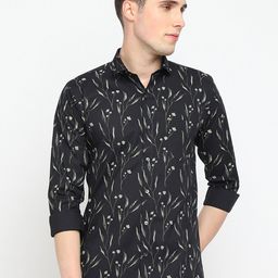 JADEBERRY Classic Opaque Floral Printed Cotton Casual Shirt-image-85