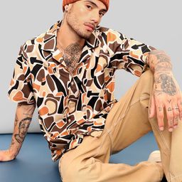 Beyoung Classic Short Sleeves Opaque Printed Paradise Hawaiian Shirt-image-28