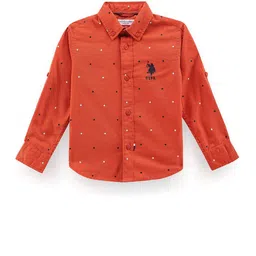 U.S. Polo Assn. Kids Boys Classic Fit Conversational Printed Cotton Casual Shirt-picture-37