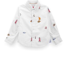 U.S. Polo Assn. Kids Boys Classic Fit Printed Button Down Collar Twill Weave Shirt-image-57