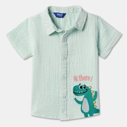R&B Boys Graphic Printed Spread Collar Cotton Casual Shirt-picture-48
