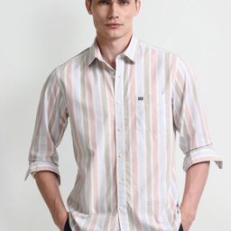 Arrow Sport Men Slim Fit Multi Stripes Opaque Striped Casual Shirt-image-111
