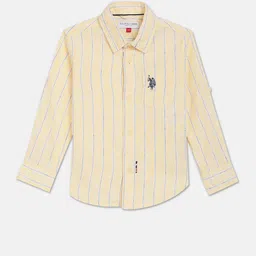 U.S. Polo Assn. Kids Boys Pure Cotton Opaque Striped Casual Shirt-picture-36