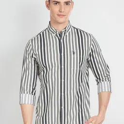 U.S. Polo Assn. Denim Co. Vertical Stripe Slim Shirt-image-78