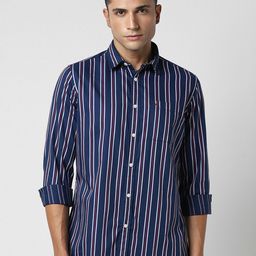 Van Heusen Sport Striped Slim Fit Pure Cotton Casual Shirt-image-89