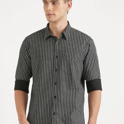 Joven Men Opaque Striped Casual Shirt-image-79