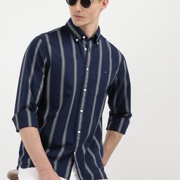 Tommy Hilfiger Men Opaque Striped Casual Shirt-image-19