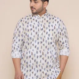 John Pride Men Plus Size Printed Casual Cotton Shirt-image-52
