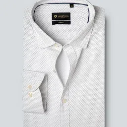 INVICTUS Men Easy Care White & Black Printed Formal Shirt-image-71