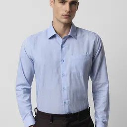 Van Heusen Vertical Stripes Cotton Slim Fit Opaque Formal Shirt-image-62