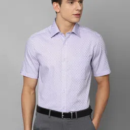 Louis Philippe Men Purple Checked Formal Shirt-image-66