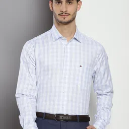 Tommy Hilfiger Checked Cotton Formal Shirt-image-35