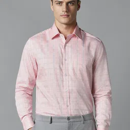 Louis Philippe Men Opaque Checked Formal Shirt-picture-47