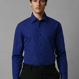 Louis Philippe Men Striped Spread Collar Pure Cotton Formal Shirt-picture-14