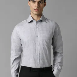 Louis Philippe Opaque Checked Cotton Formal Shirt-picture-49