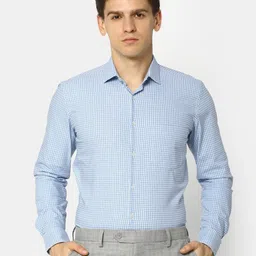 J White by Vmart Micro Checked Cotton Formal Shirt-picture-10