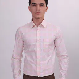 LOUIS STITCH Comfort Checked Cotton Formal Shirt-picture-46